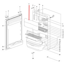 Thetford pakastelokeron luukku Deluxe Line Premium LCD Line