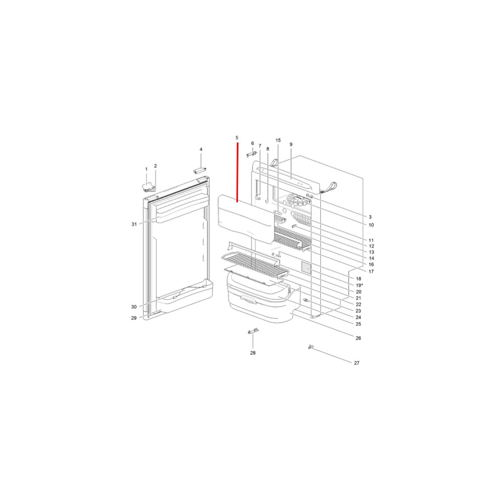 Thetford pakastelokeron luukku Deluxe Line Premium LCD Line