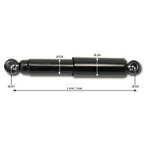 BPW akselin iskunvaimennin, musta