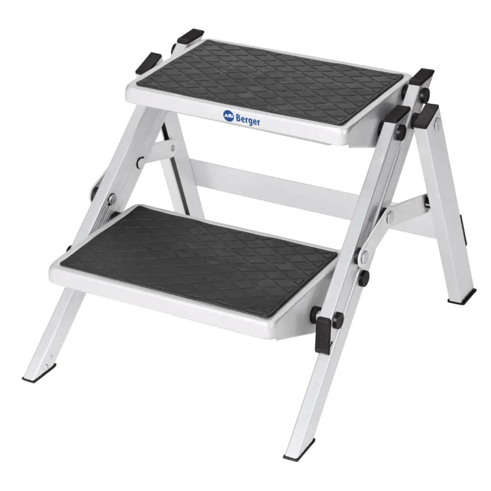 Berger kokoontaittuva kaksitasoinen askelma alumiini