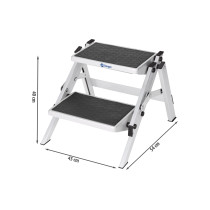 Berger kokoontaittuva kaksitasoinen askelma, alumiini