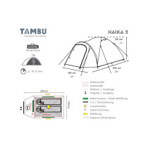 Tambu Haika -kupoliteltta, 2 hengelle