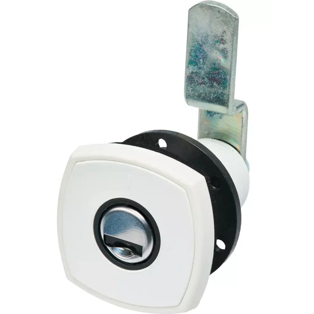 STS luukun lukko sylinterillä ja 2 avaimella, valkoinen