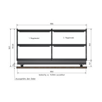 Weih-tec LoadMove R2 -takatallin hyllyjärjestelmä