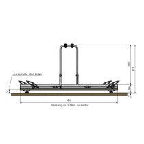 Weih-tec SlideMove HG-250 ulosvedettävä polkupyöräteline