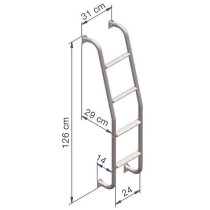 Takaseinän tikkaat Thule Ladder 4