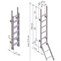 Takaseinän tikkaat Thule Ladder Deluxe 11 - taitettava