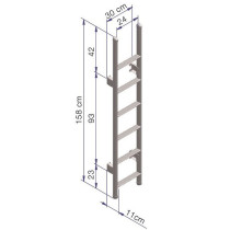 Takaseinän tikkaat Thule Ladder Deluxe 6