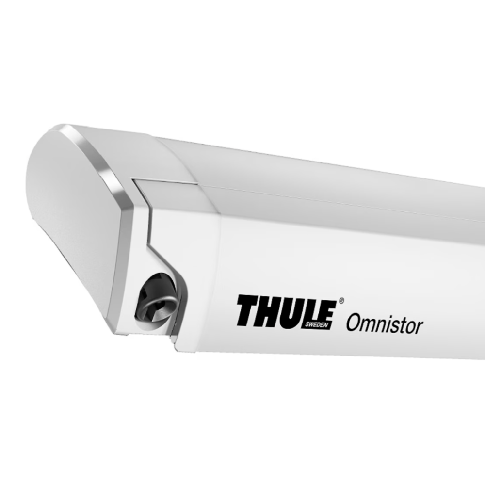 Thule Omnistor 9200 6.0m -moottoroitu kattomarkiisi valkoinen kotelolla