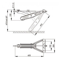 Nurkkatuki AL-KO Stabilform 605x280 mm 1000 kg