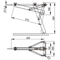 Nurkkatuki AL-KO Stabilform 605x260 mm 800 kg