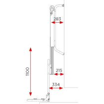 BR-Systems Prostor Lift 12V -polkupyöräteline, korkeus 980-1360 mm