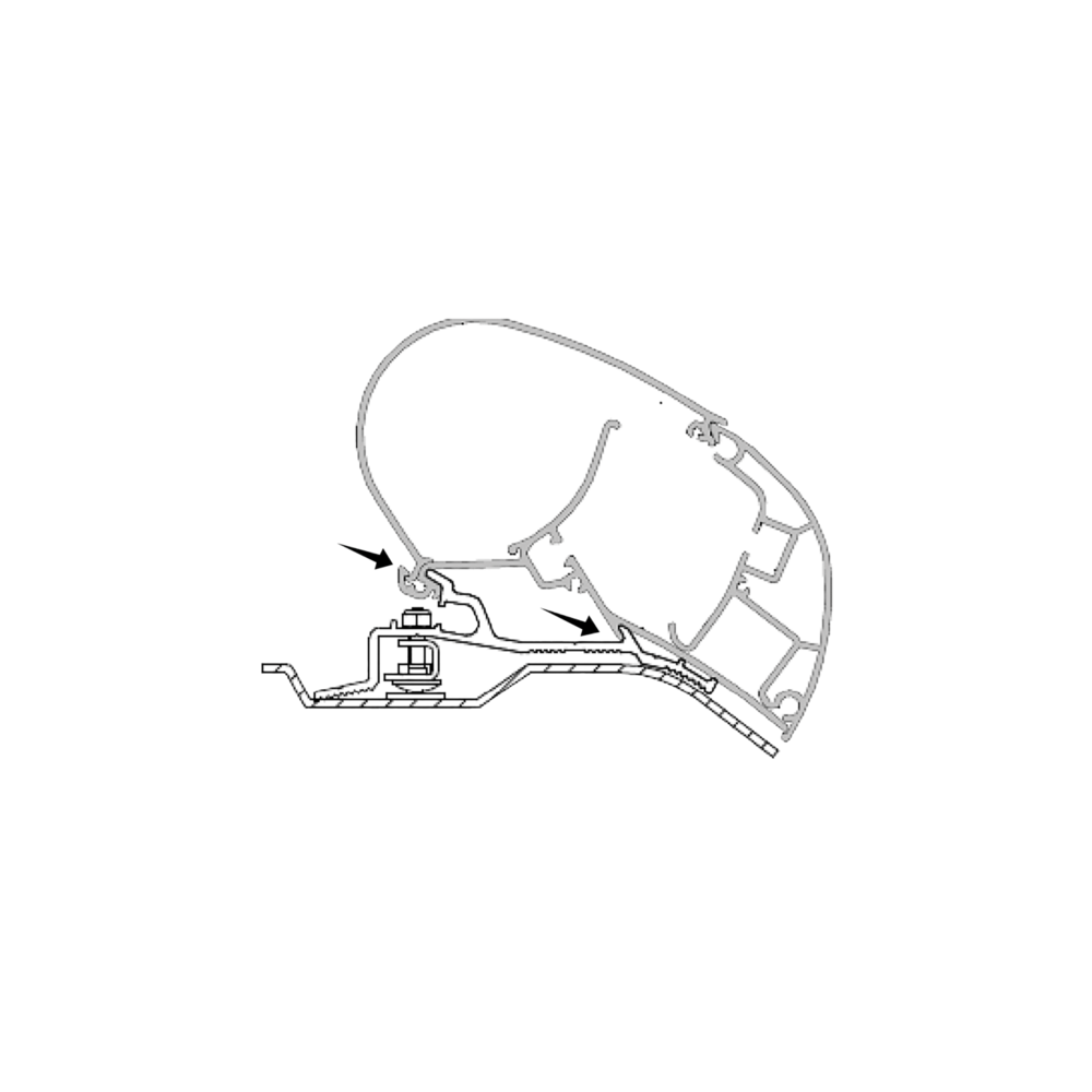 Kattomarkiisin kiinnityssarja Dometic PR-ADAPT